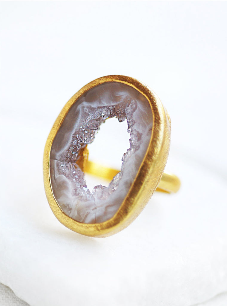 Agate Silver Ring